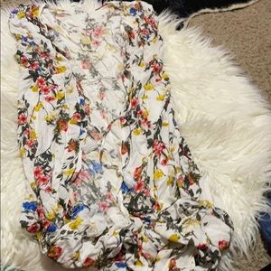 White floral bathing suite covering